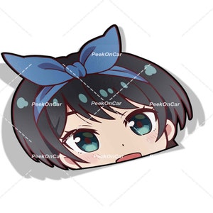 Waterproof Anime Peeker Stickers - Durable Vinyl Decals for Cars, Laptops, Water Bottles, Bumper, Kiss-Cut