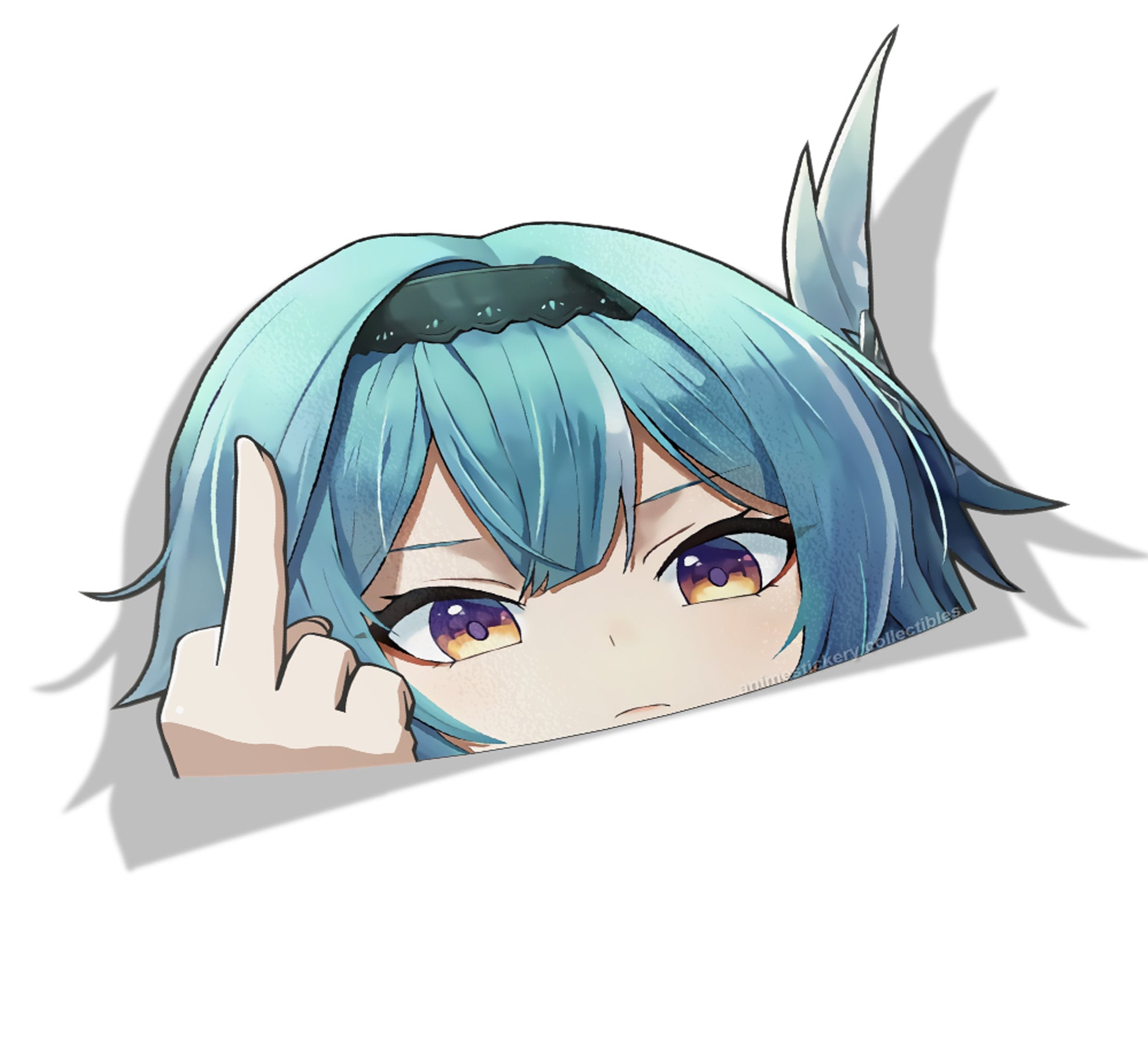 Blur Hair Cute Girl Middle Finger Anime Peeker Anime - Etsy Finland Blur Hair Cute Girl Middle Finger Anime Peeker Anime - Etsy Finland