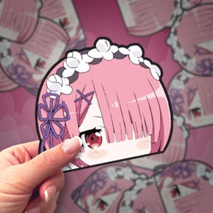 Elder Blossom | Waterproof Anime Peeker Stickers - Durable Vinyl Decals for Cars, Laptops, Water Bottles, Bumper, Kiss-Cut