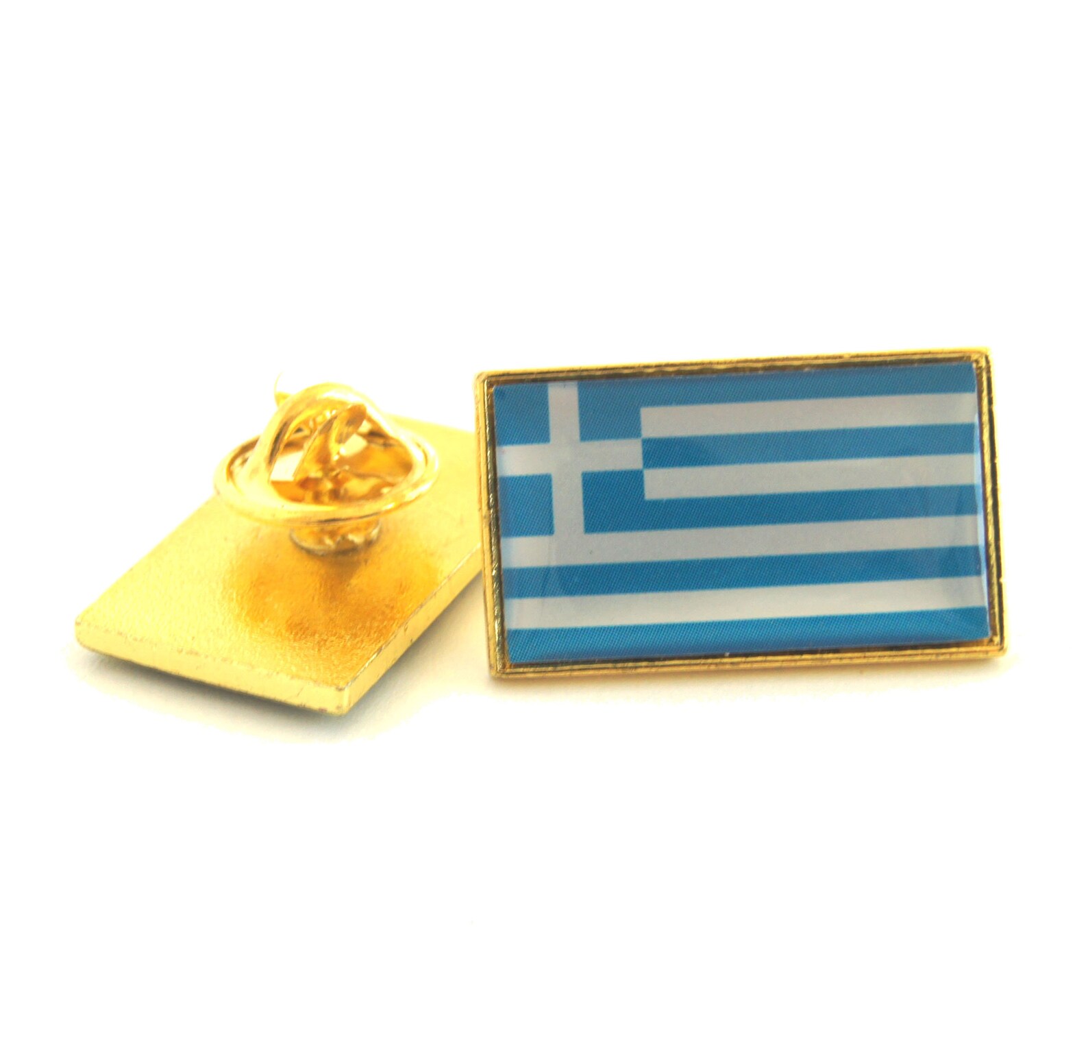 2pcs Greece National Flag Lapel Pin Badge Set Gift Box packing Etsy