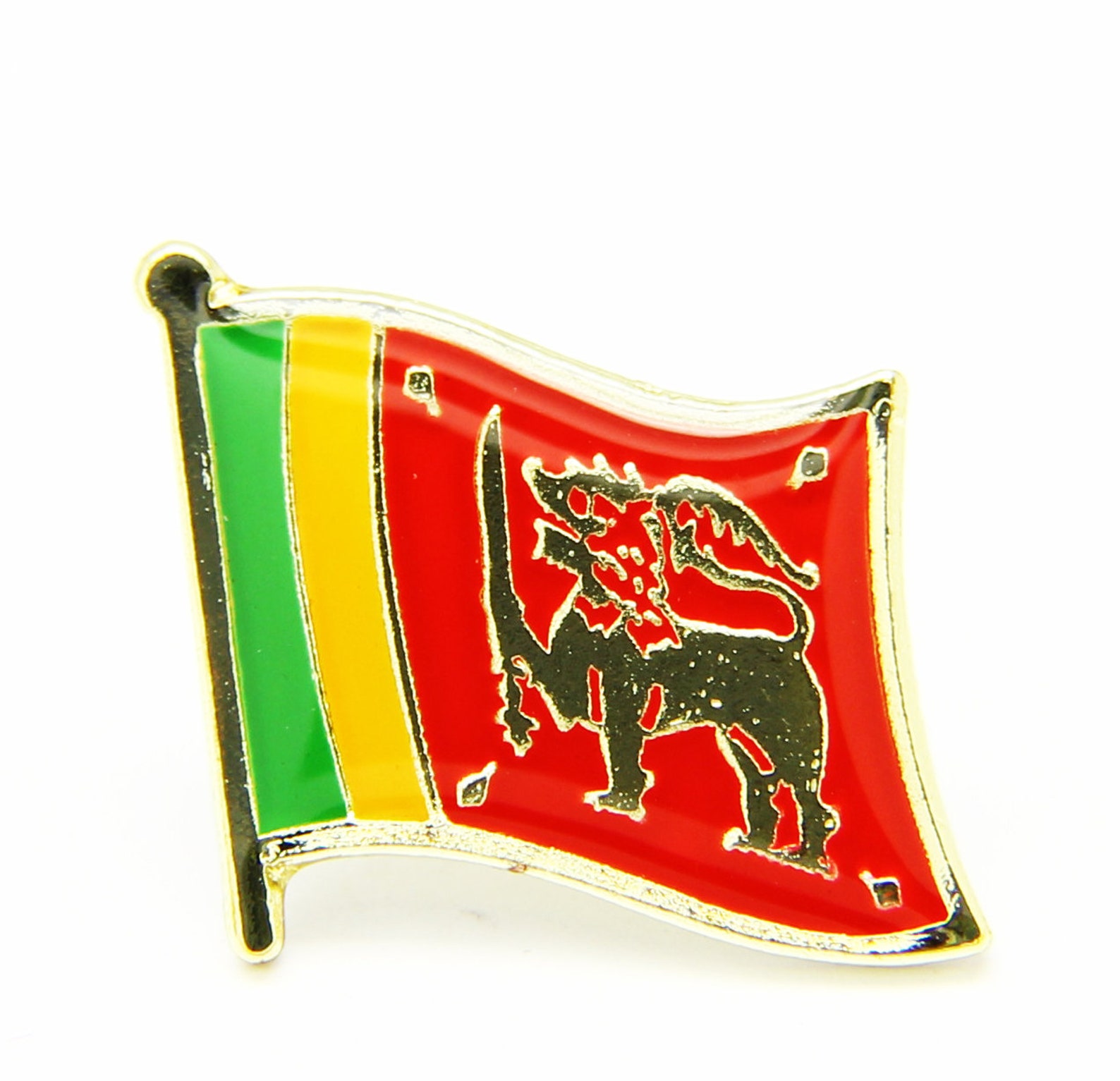 2pcs Sri Lanka National Flag Lapel Pin Badge Set Gift Box Packing Etsy Canada
