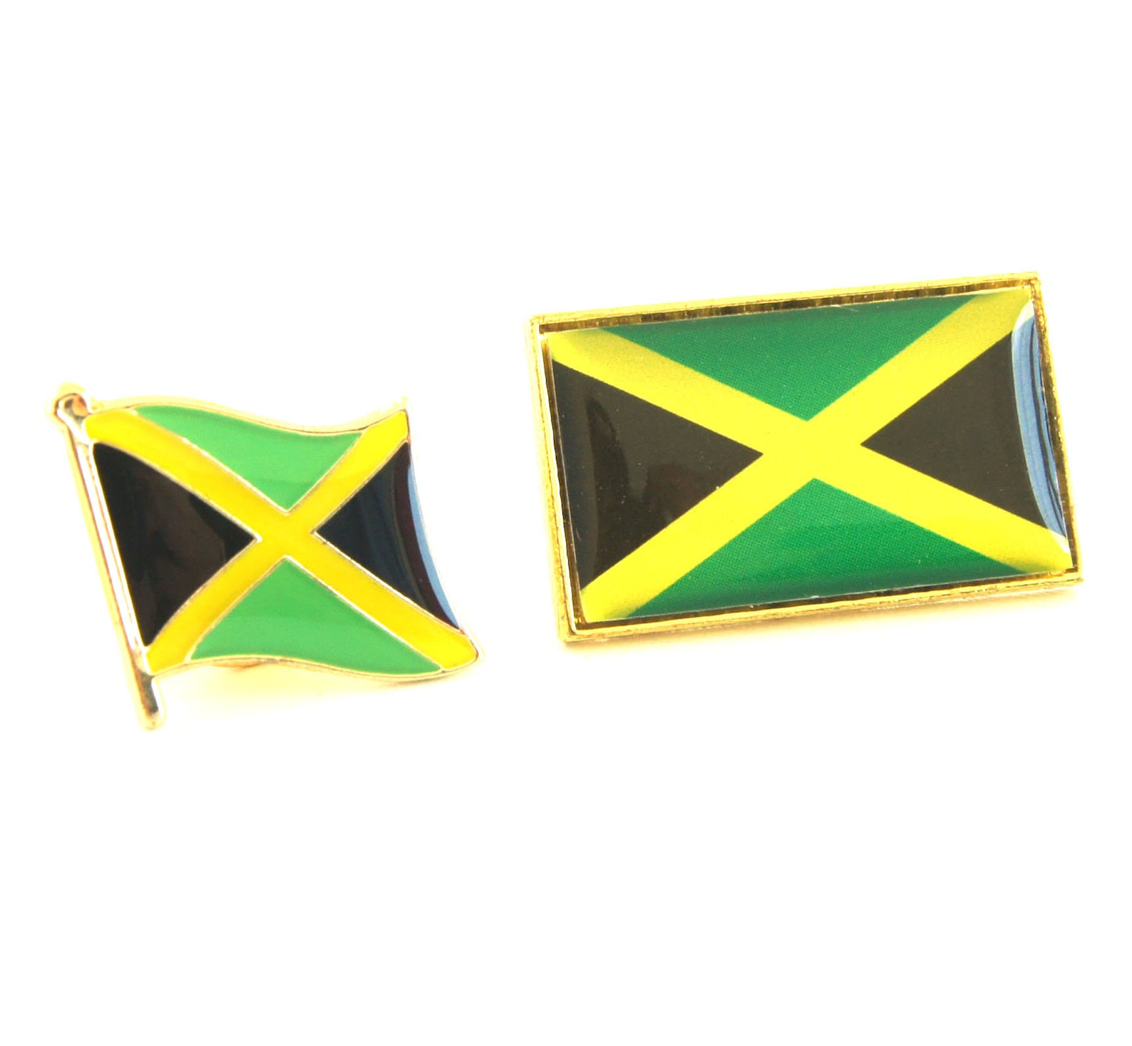 2pcs Jamaica National Flag Lapel Pin Badge Set Gift Box Etsy