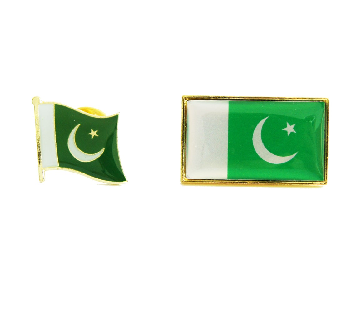 2pcs Pakistan National Flag Lapel Pin Badge Set Gift Box Etsy Australia