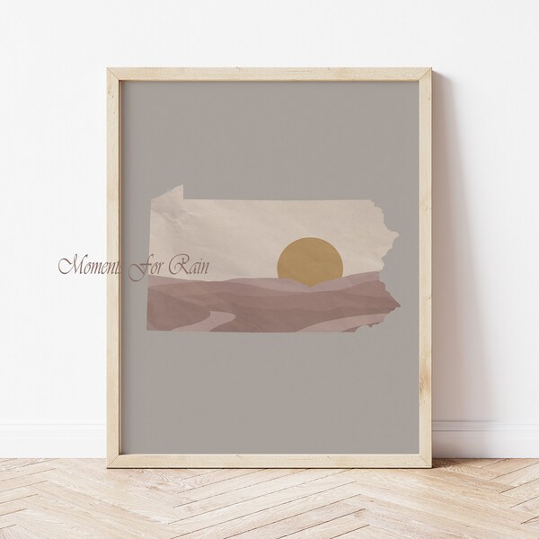 Pennsylvania Print, Pennsylvania Art, Pennsylvania Decor, Minimalist Poster, Minimalist Art, Minimalist Print, Living Room Decor, Wall Print