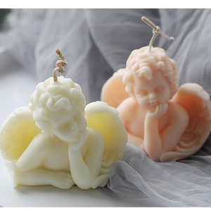 Cute Angel Candle Mold,Clouds Silicone Aromatherapy Mold,Sky Cake Making Cloud Mold,DIY Epoxy Resin Mold,Decor Chocolate Fondant Candy Tools image 1