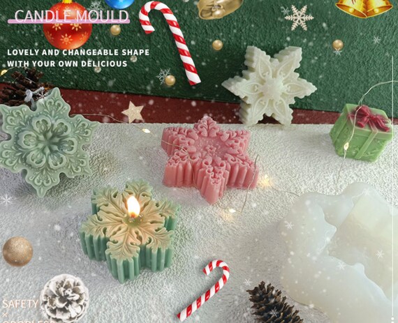 Christmas Snowflake Candle Silicone Mold Handmade Soap