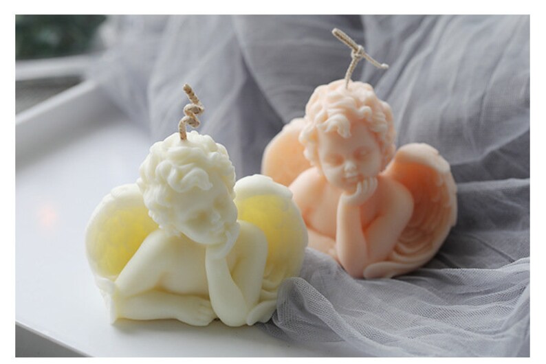 Cute Angel Candle Mold,Clouds Silicone Aromatherapy Mold,Sky Cake Making Cloud Mold,DIY Epoxy Resin Mold,Decor Chocolate Fondant Candy Tools image 1