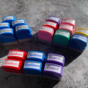 Custom name signature Flash Stamp self-inking Registered Nurse RN EN EEN Doctor 27X10mm image 4