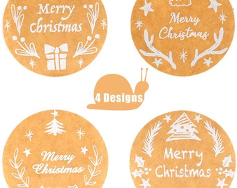 Christmas Stickers Merry Christmas Sticker Business Small 25mm 50pc Personalize Gifts Stickers | Labels | Packaging