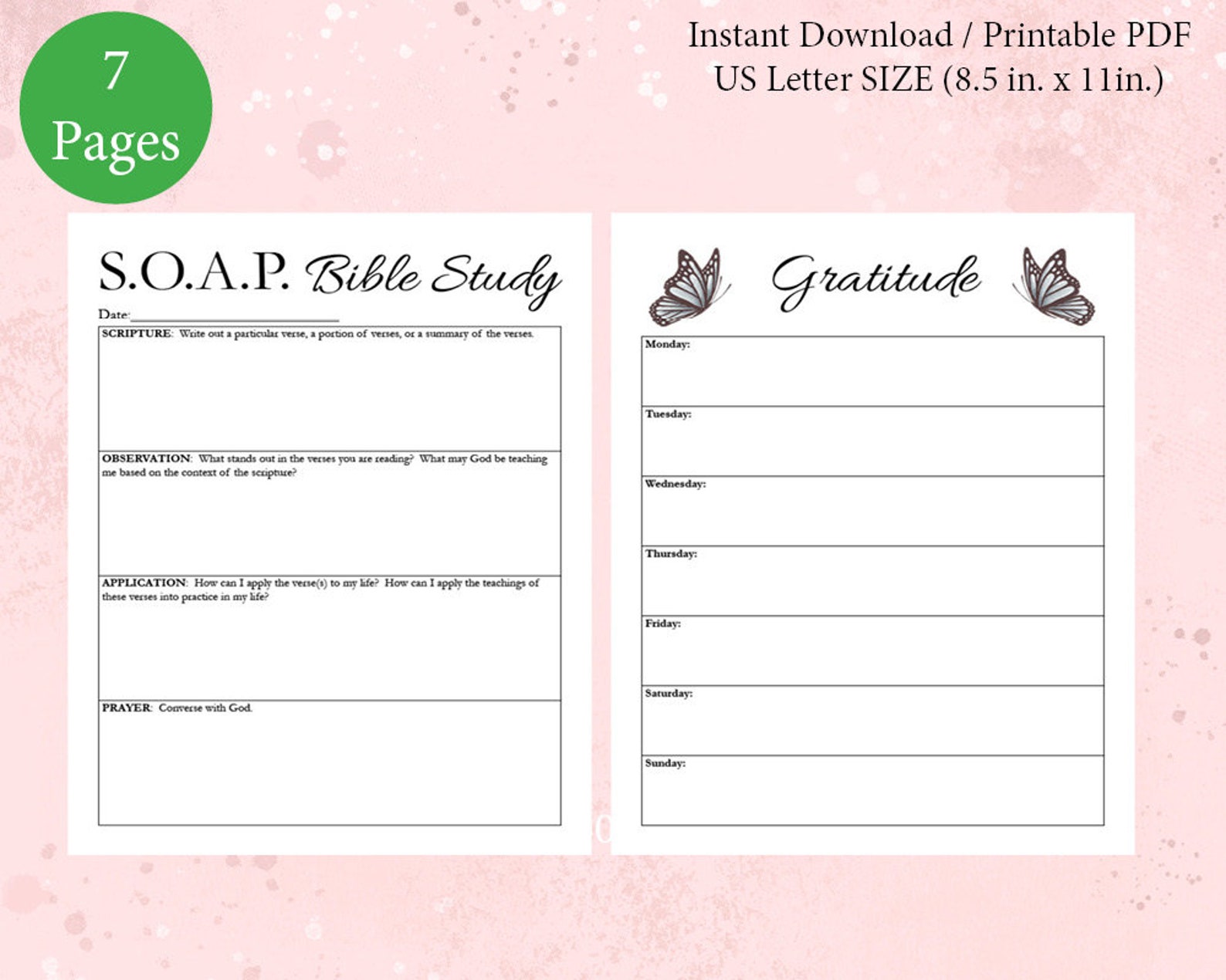 Printable Sermon Notes Church Notes Bible Study Gratitude Etsy