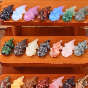 1.5&quot; Natural Mix Quartz Salamander/Crystal Salamander/Hand Carving Crystal Salamander/ Rock Home decoration/ Animal Sculpture/Christmas Gift