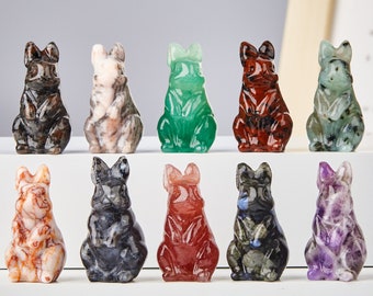 1,5 &quot;Kristall geschnitzt Kaninchen Edelstein Kaninchen Ostern Kristall Dekor Kaninchen Heilkristalle Dekoration Kinder Geschenke