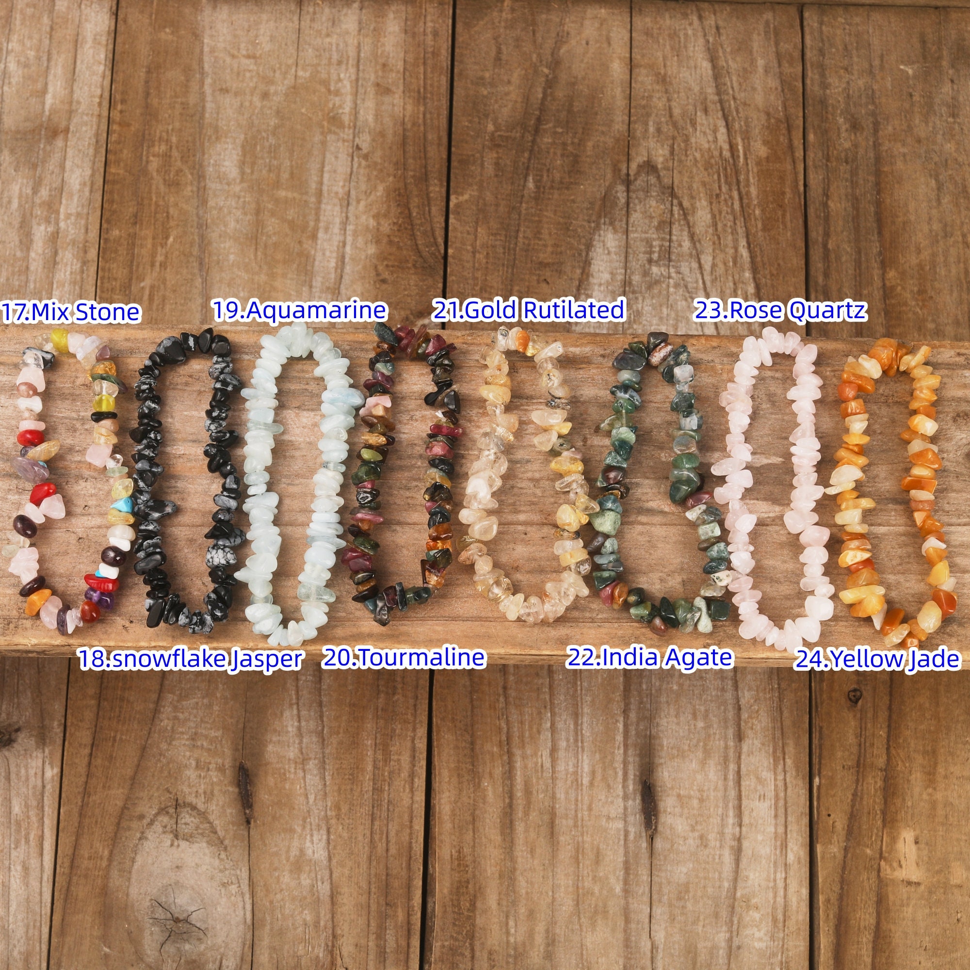 Braccialetti Con Pietre Preziose Naturali, Braccialetti Con Perline Di Cristallo Curativo, Braccialetti Elastici Con Cristalli, Cavigliere, Gioielli Di Moda Per Regali Da Donna - Italia - Foto 11