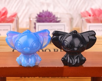 1.5" Natural Crystal Stitch Carving/Gemstones Stitch Figurine/ Cartoon