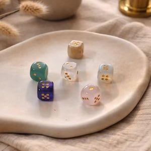 15mm Handmade Natural Stone Dice Set – Hand Polished Gemstone Dice for RPG, Board Games, Home Decor & Collection image 4