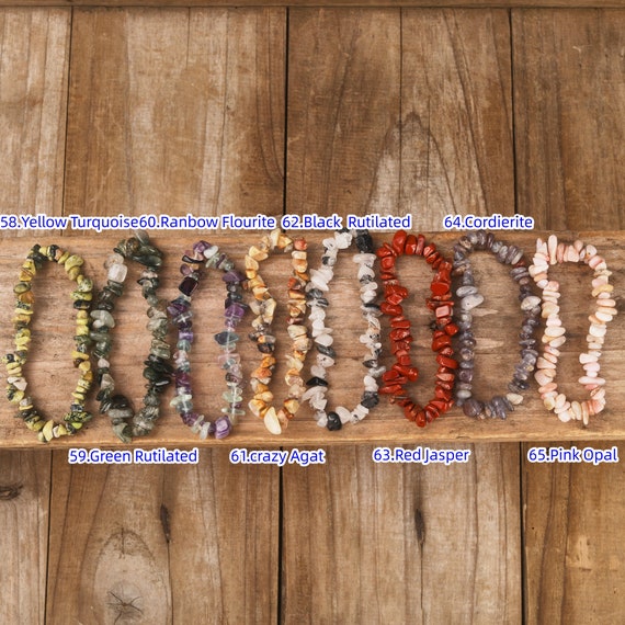 Bracciale in pietra di quarzo rosa rodonite - Bracciale in cristallo rosa naturale da 8 mm