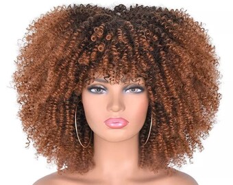 synthetic afro wig