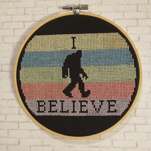 Bigfoot cross stitch/bigfoot/sasquatch