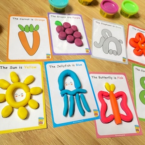 Farben Play Doh Matten, Kinder druckbare Spieldecke, Montessori Play Doh Aktivität, Vorschule Feinmotorik, Kindergartem Pre-k.