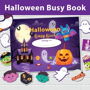 Halloween Busy Book, Toddler Learning Binder, Autumn Printable Activities, Homeschool Resource, Preschool Quiet Book, Educational Materials
