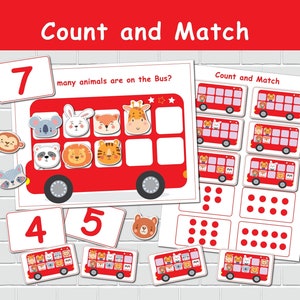 Page occupée de livre pour tout-petits, activité de comptage, activités de maths pour le préscolaire, classeur d'apprentissage, fiche d'exercices de maths pour enfants, jeux de dossiers.