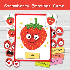 Emotions and Feelings Matching Game, Summer Activity for Kids, Autism Activities, Homeschool Resource.