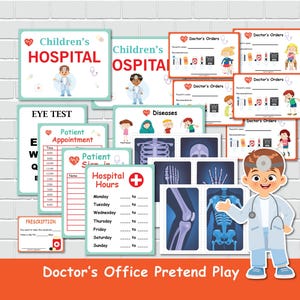 Doctor Pretend Play, Printable Hospital Dramatic Play, Preschool Activities, Toddler Quiet Time, Pre-k Learning, Homeschool Resource