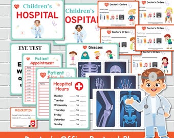 Doctor Pretend Play, Printable Hospital Dramatic Play, Preschool Activities, Toddler Quiet Time, Pre-k Learning, Homeschool Resource