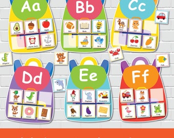 Alphabet Matching Game, ABC Busy Book (Digital Download)