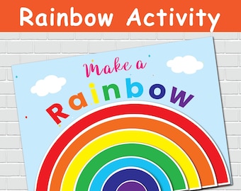 Regenbogen druckbare Aktivität für Kleinkinder und Vorschule Busy Binder Montessori Material Homeschool Ressource