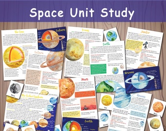 Solar System Unit Study, Homeschool Outer Space Learning, Universe Study, Planets Flashcards, Planets Structure, Preschool Curriculum