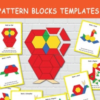 Ocean Animals Pattern Blocks Templates. Preschool and Kindergarten ...