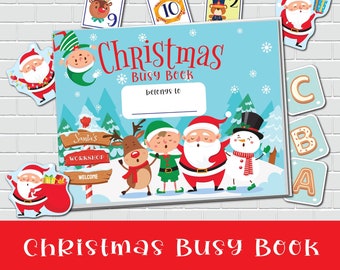 Christmas Busy Book. Preschool Learning Binder. Toddler Quiet Book. Homeschool Curriculum. Busy Binder. Kindergarten Pre-k Learning