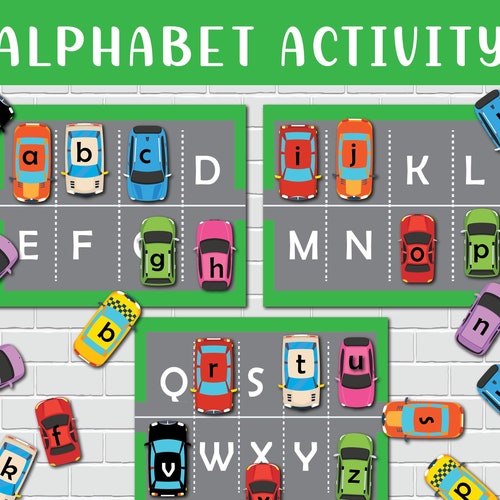 Alphabet Cars Park Busy Book Pages Printable Activity ABC - Etsy