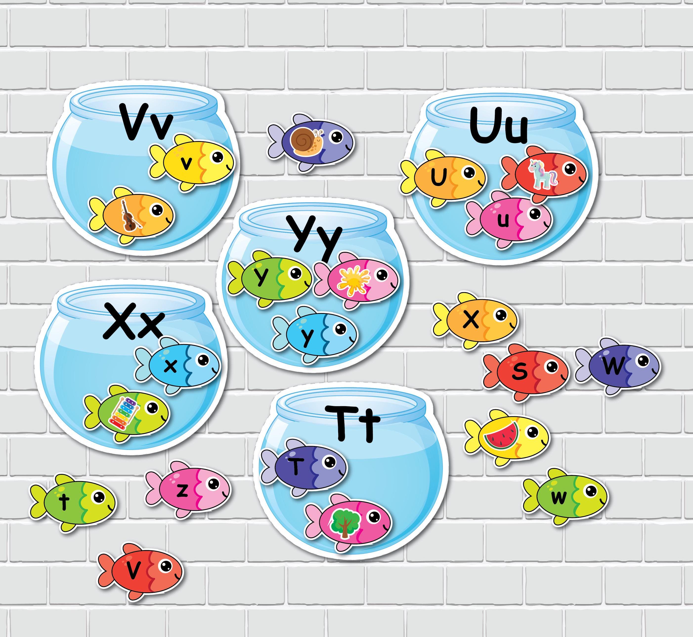 Fish ABC Matching Activity for Kids, Alphabet Busy Book, Preschool ...
