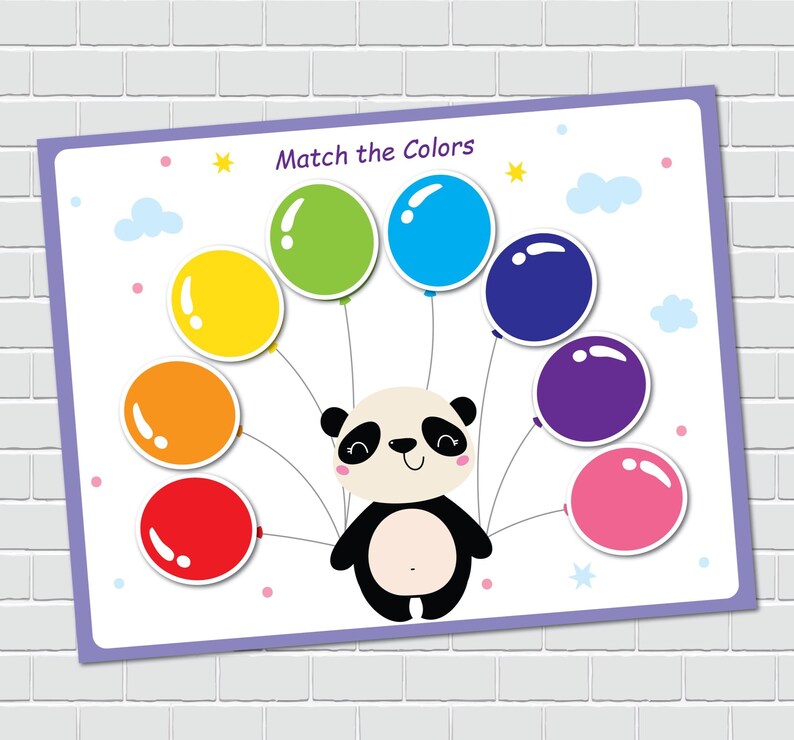 Balloon Color Matching Activity, Toddler Printable, Montessori ...