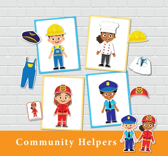 Community Helpers Dress Up Preschool Printable Worksheets Professions Busy Book Pages Preschool Worksheets Jobs and Occupations