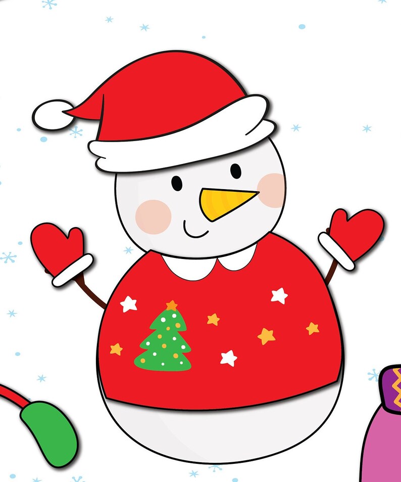 Snowman Dress up Printabe Activity. Preschool Printable - Etsy