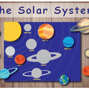 Solar System Printable Activity Outer Space Preschool Busy Book Page Homeschool Curriculum Learning Binder