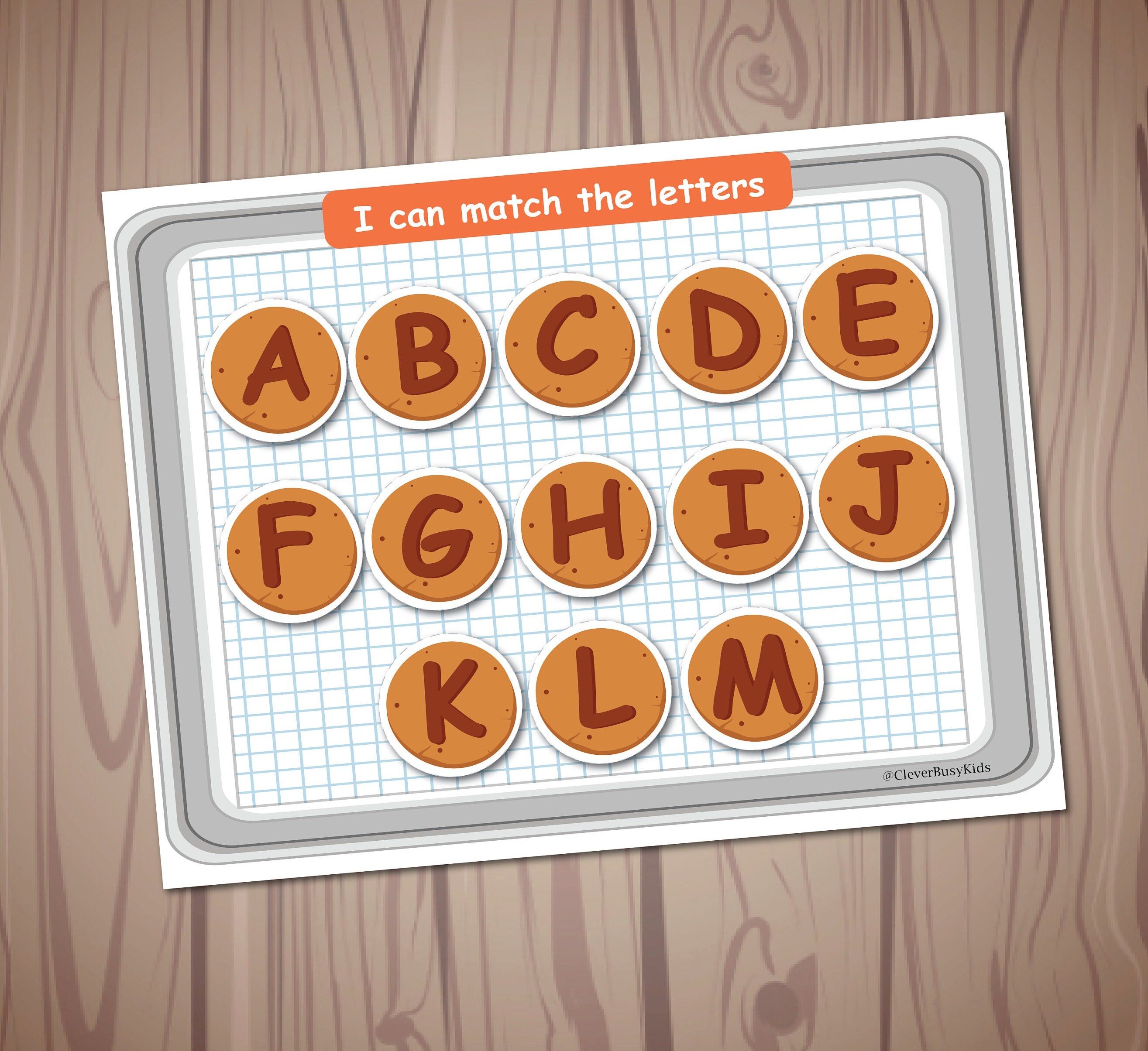 Cookie Alphabet Matching Activity for Kids, Letter Recognition, Pre-k ...