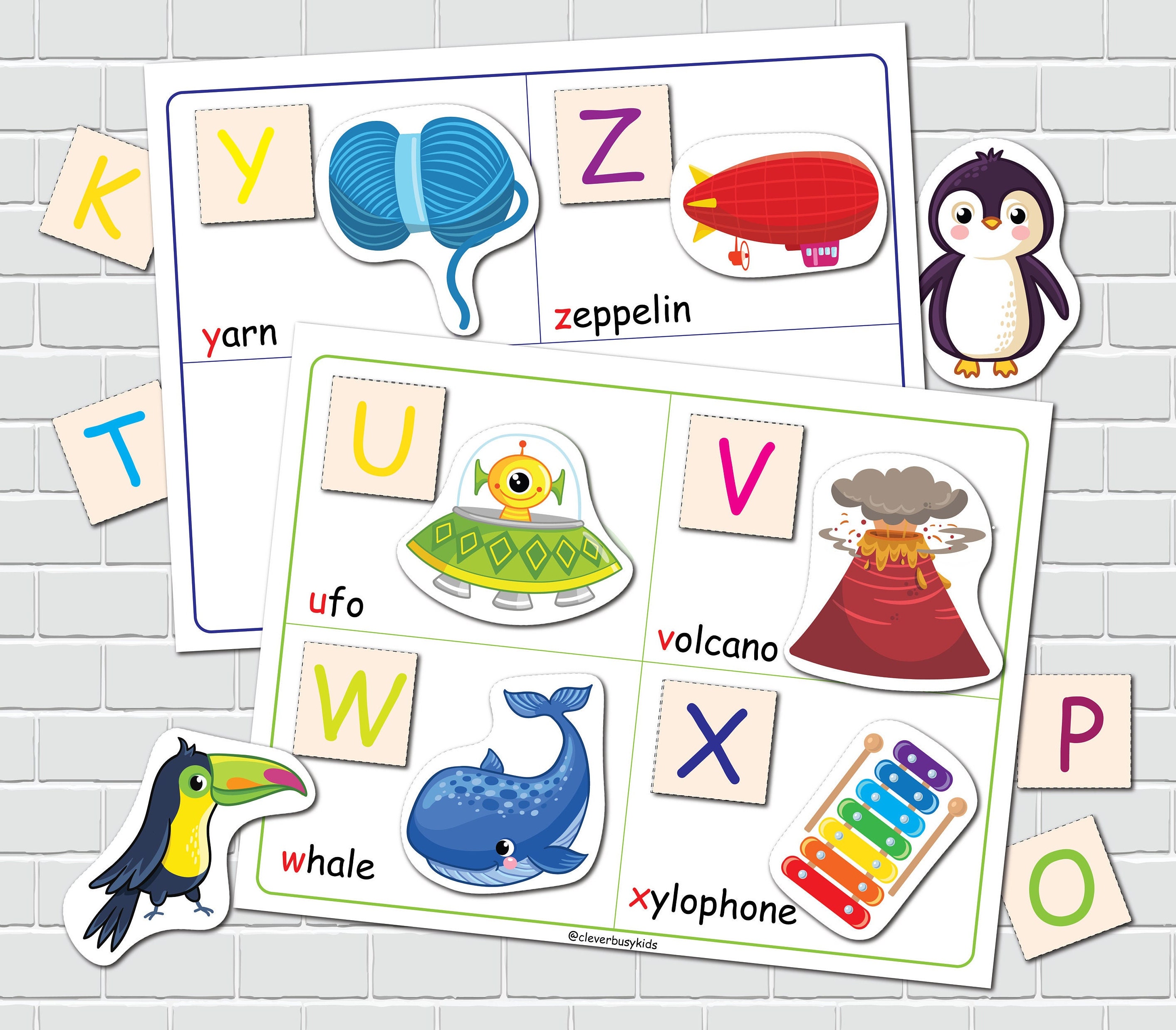 Alphabet Busy Book Pages, Preschool Curriculum, Toddler ABC Worksheets ...