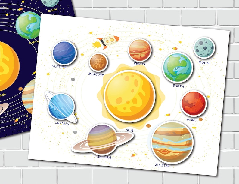 Solar System Printable Activity Outer Space Study Preschool Learning - Etsy