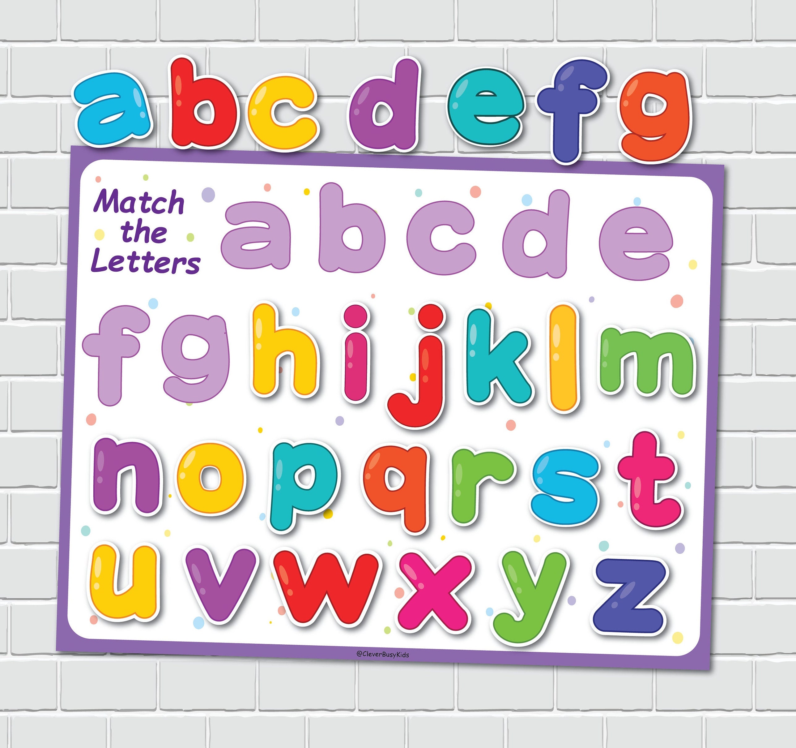 Alphabet Matching Activity, Lowercase Letters, ABC Busy Book Page ...
