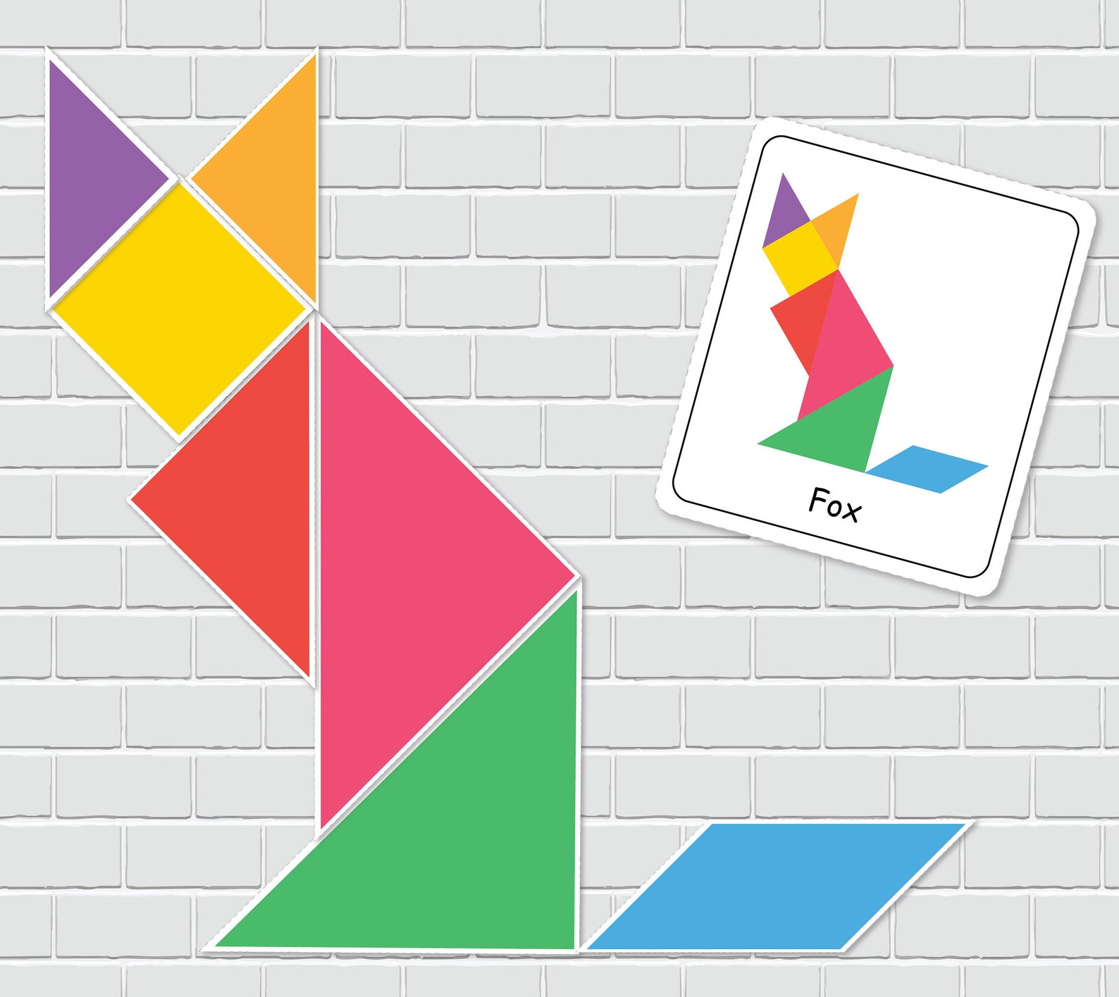 Printable Tangrams Puzzle Activity for Preschool and Etsy