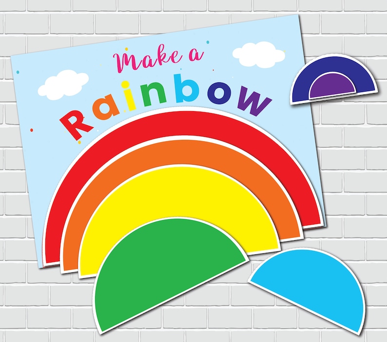 Rainbow Printable Activity for Toddlers and Preschool Busy - Etsy