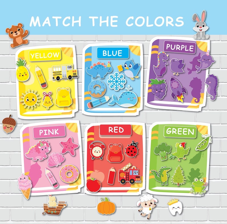 Color Sorting Activity for Kids, Match and Sort Colors, Colors Busy ...