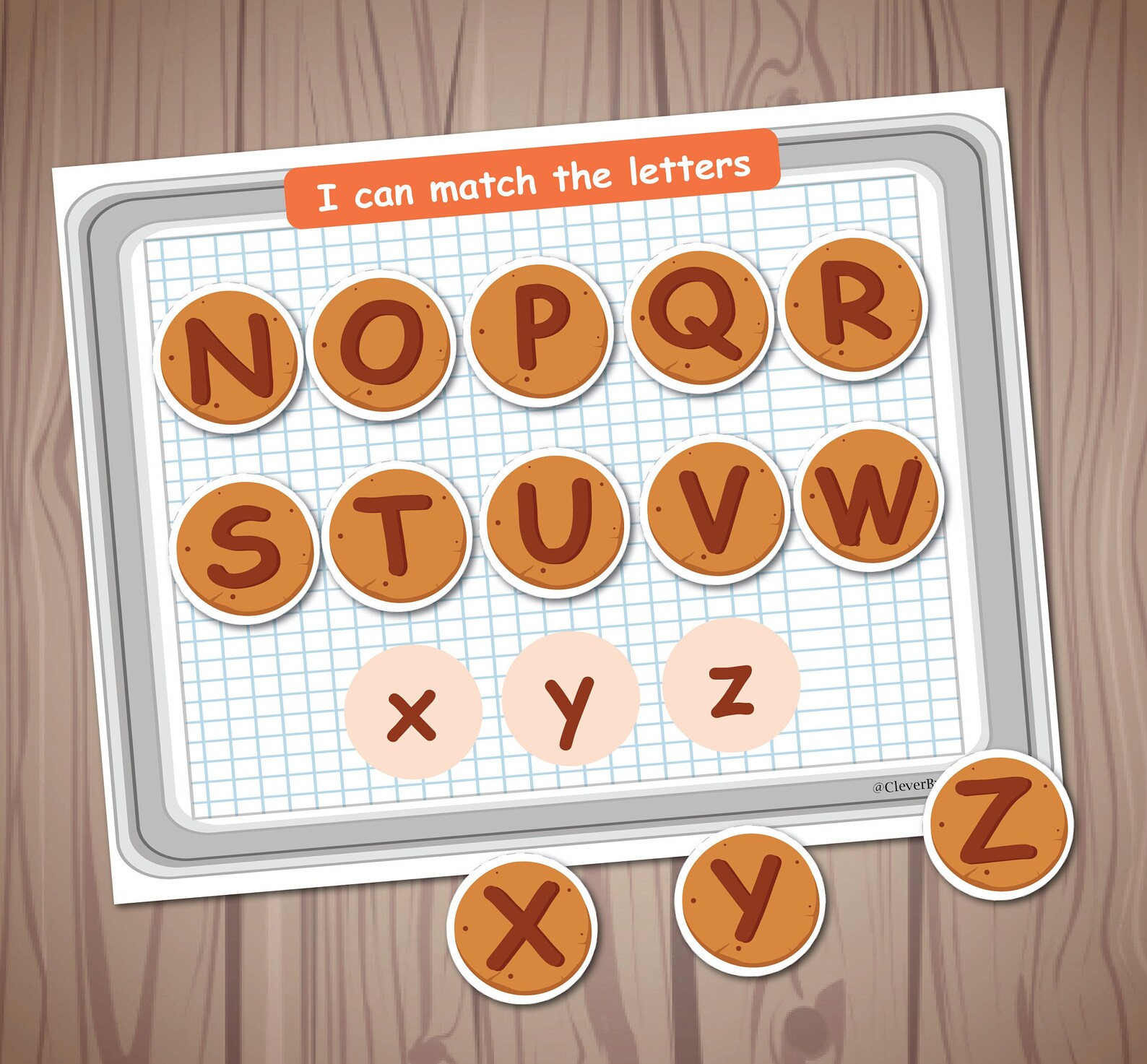 Cookie Alphabet Matching Activity for Kids, Letter Recognition, Pre-k ...