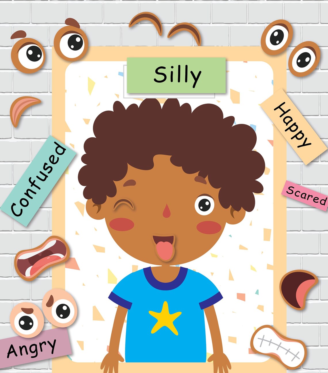 Boys Emotions Activity Kids Feelings Matching Game - Etsy