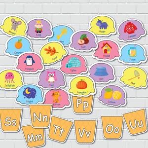 Ice Cream Alphabet Matching Activity. ABC Busy Book. Learning ...
