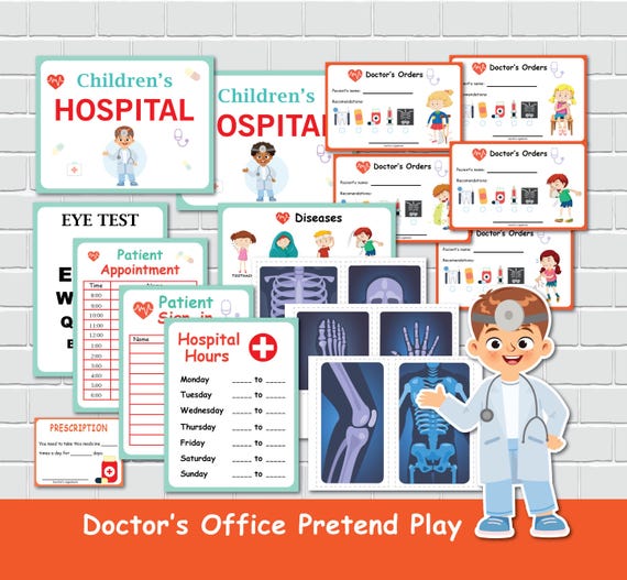 Doctor Pretend Play, Printable Hospital Dramatic Play, Preschool Activities, Toddler Quiet Time, Pre-k Learning, Homeschool Resource